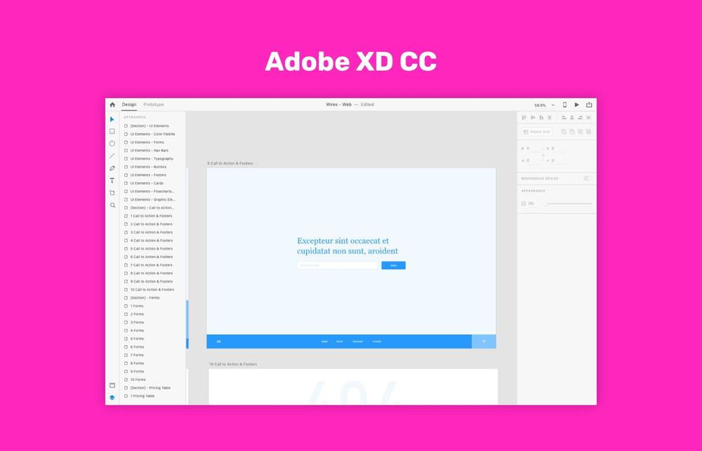 Adobe XD CC for macOS and Windows