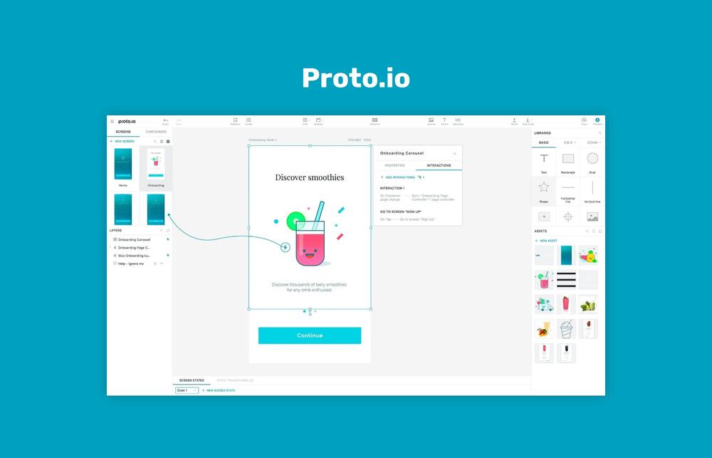 Proto.io the UI design tool
