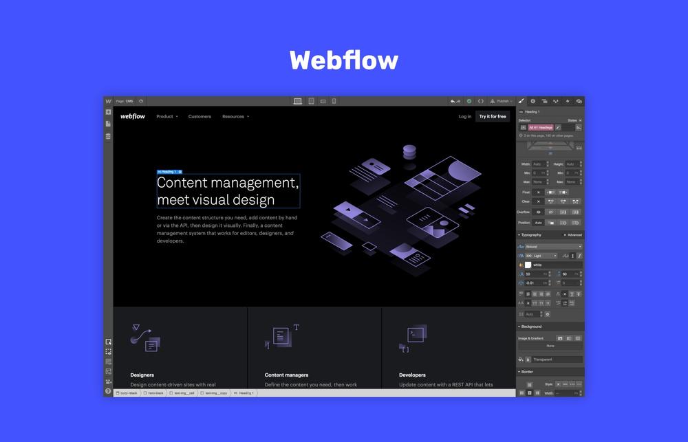 Webflow the online web design tool
