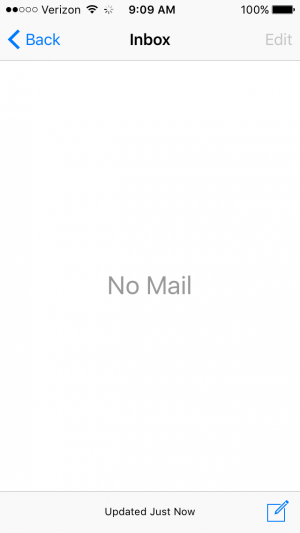 нулевое состояние в одной из учетных записей Gmail